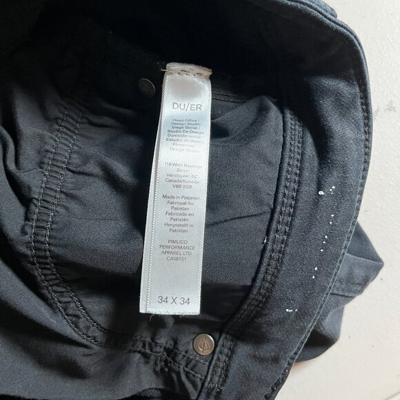 DU/ER Duer No Sweat Slim Fit Pants - Men's Size 34*33 - Black - Picture 8 of 10